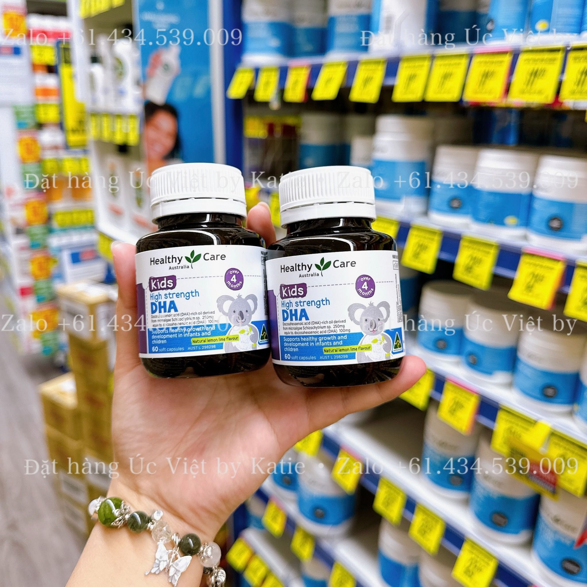  Viên uống DHA hỗ trợ phát triển trí não cho bé Healthy Care Kids DHA 60 Capsules 