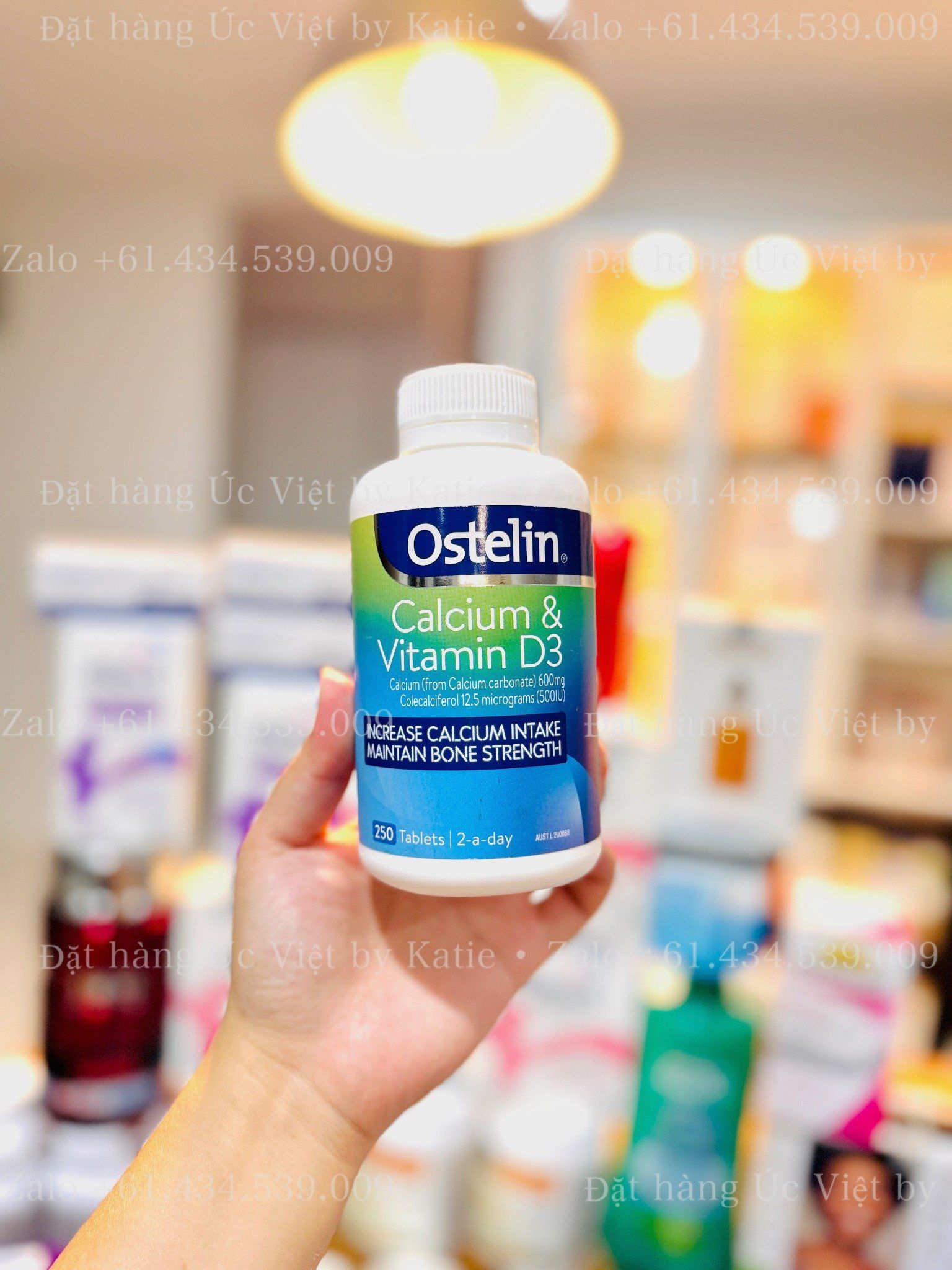  [ORDER 2W ĐÁP] Can xi Ostelin Calcium & Vitamin D3 Hộp 250 viên 