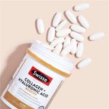  Viên uống bổ sung Collagen và cấp nước Swisse Beauty Collagen + Hyaluronic Acid Booster 80 Tablets 