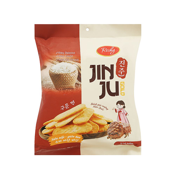 Bánh Gạo Jinju Vị Bò Nướng Tiêu 134g