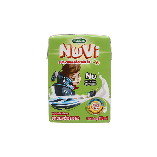 Sữa Chua Uống Nuvi Đào Táo Ép  110ml
