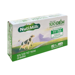Sữa Tiệt Trùng Nutimilk Có Đường 110ml
