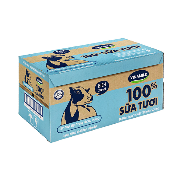 STTT Vinamilk Không Đường 220ml