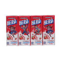 Sữa Trái Cây Vị Dâu Vinamilk Hero 180ml