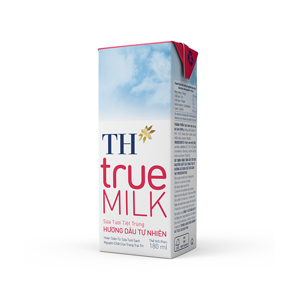TH True Milk Sữa Tiệt Trùng Hương Dâu 180ml