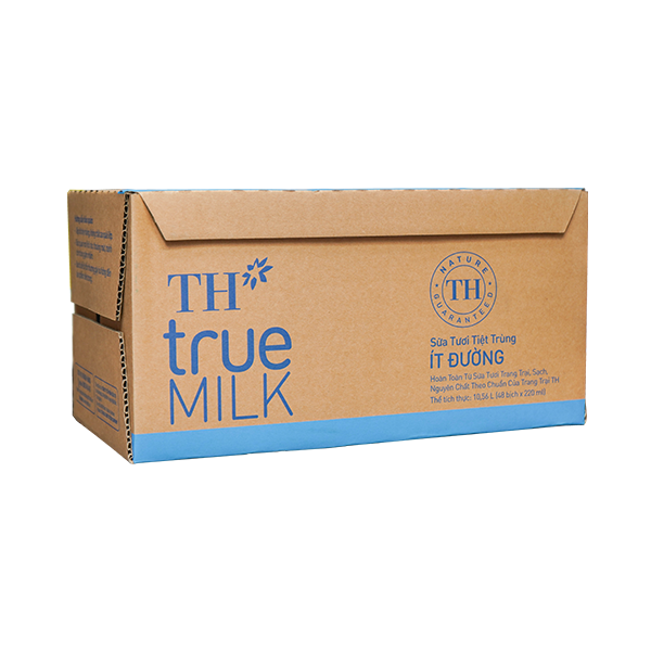 TH True Milk Sữa Tươi Tiệt Trùng Bịch Ít Đường 220ml