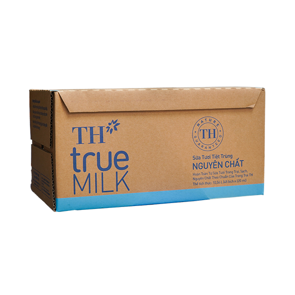 TH True Milk Sữa Tươi Tiệt Trùng Bịch Nguyên Chất 220ml