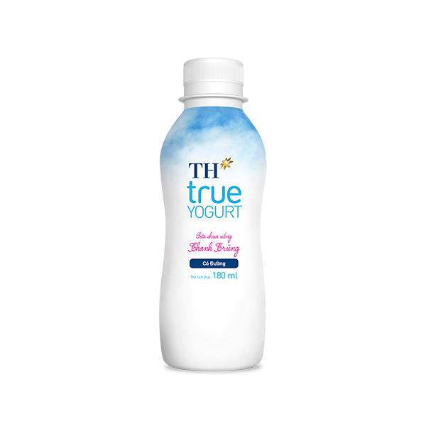 TH True Yogurt Sữa Chua Uống Thanh Trùng Có Đường 180ml