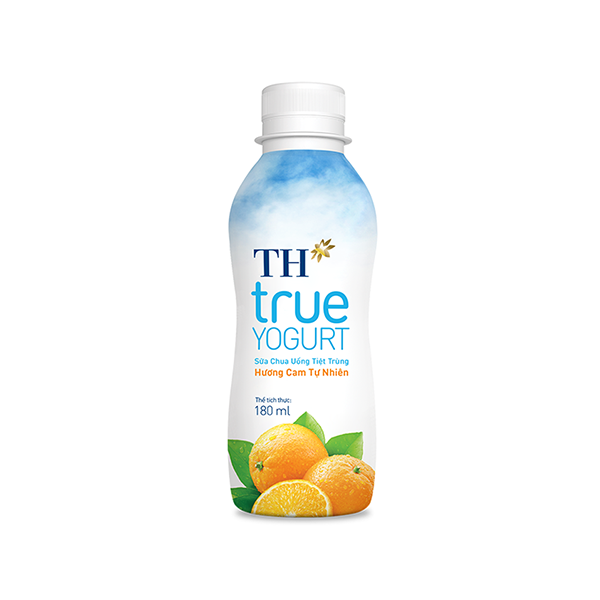 TH True Yogurt Sữa Chua Uống Tiệt Trùng Hương Cam 180ml