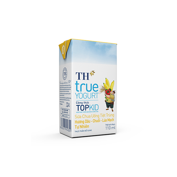 TH Yogurt Dâu-Chuối-Lúa Mạch 110ml