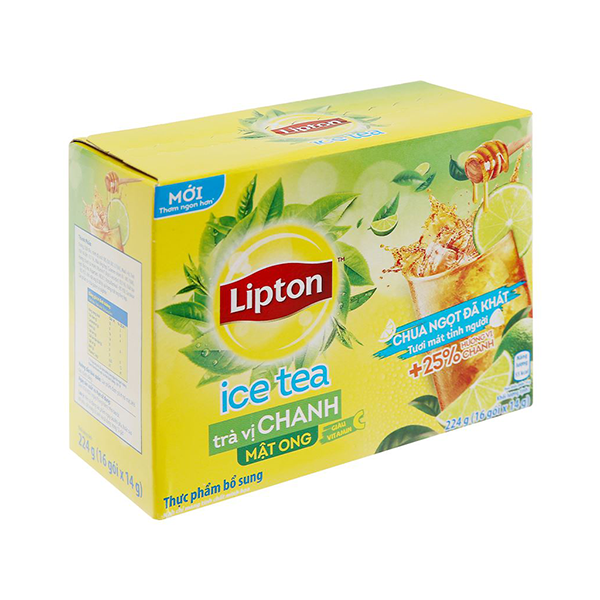Trà Lipton Ice Tea Chanh (16 Gói x 14g)