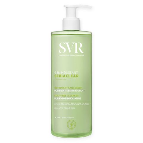 SỮA RỬA MẶT SVR SEBIACLEAR PURIFYING & EXFOLIATING SOAP-FREE CLEANSER 400ML #LÀM SẠCH, NHẸ DỊU DA, KO XÀ PHÒNG, KO CỒN, PH CHUẨN, KIỀM DẦU