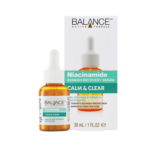 Tinh Chất Balance Ngừa Mụn Mờ Thâm Niacinamide Blemish Recovery Serum Calm & Clear 30ml