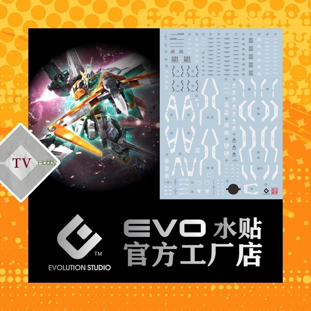  Decal Nước Huỳnh Quang Dán Mô Hình EVO MG 1/100 Kyrios 
