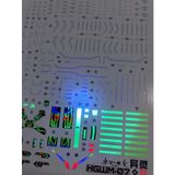  Decal Nước Huỳnh Quang Dán Mô Hình EVO HG 1/144 Calibarn 