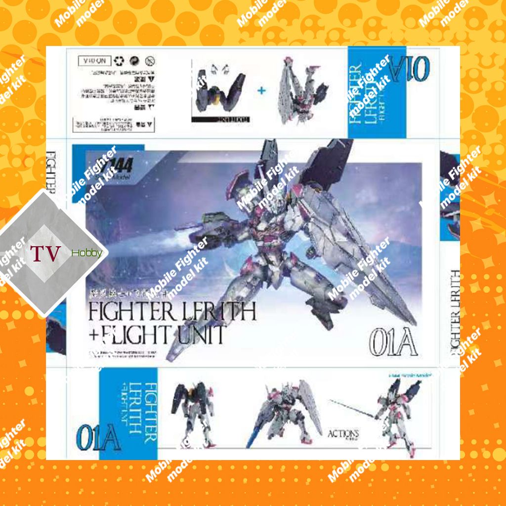  Mô Hình Lắp Ráp HG Fighter Lfrith + Flight Unit Daban ( tặng kèm base ) 