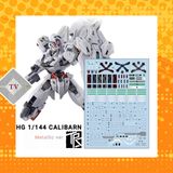  Decal nước dán mô hình TRS HG 1/144 Calibarn Metallic ver 