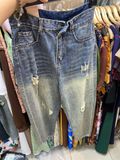  Quần jeans ống baggy rách 