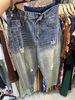  Quần jeans ống baggy rách 