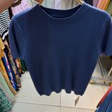  Áo kiểu len form ngắn 