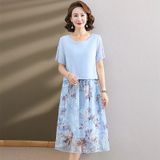  Đầm tơ tằm form A 