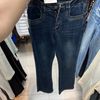  Quần jeans ống loe trơn 