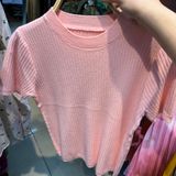  Áo kiểu len form ngắn 