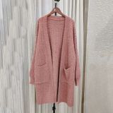  Áo len móc dáng dài 