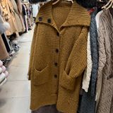  Áo len móc dáng dài 