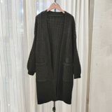  Áo len móc dáng dài 