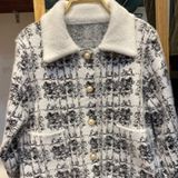  ÁO DẠ LÔNG LOANG CỔ BẺ 