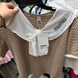  Áo thun cổ choàng nơ 