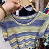  Áo kiểu len form ngắn 