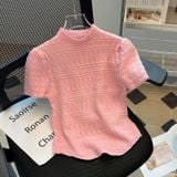  Áo kiểu len form ngắn 