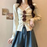  Áo kiểu len form ngắn 