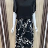  Đầm tơ tằm form A 