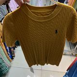  Áo kiểu len form ngắn 