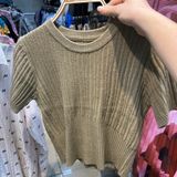  Áo kiểu len form ngắn 