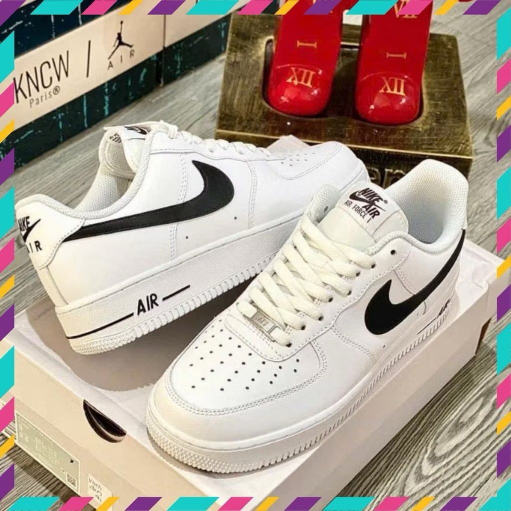  GIÀY DA TRẮNG VỆT ĐEN CỔ THẤP 