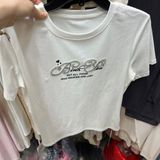  Áo thun đính đá form ngắn 