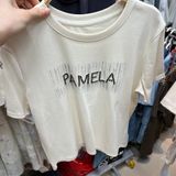  Áo thun đính đá form ngắn 