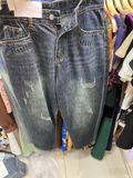  Quần jeans ống baggy rách 