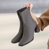  BOOT DA MỀM NGẮN MŨI TRÒN VUÔNG 