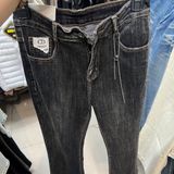  Quần jeans ống loe trơn 