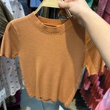  Áo kiểu len form ngắn 