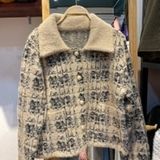  ÁO DẠ LÔNG LOANG CỔ BẺ 