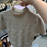  Áo kiểu len form ngắn 