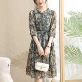  Đầm tơ tằm form A 