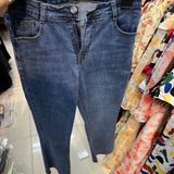 Quần jeans ống loe k lai 