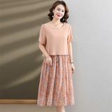  Đầm tơ tằm form A 